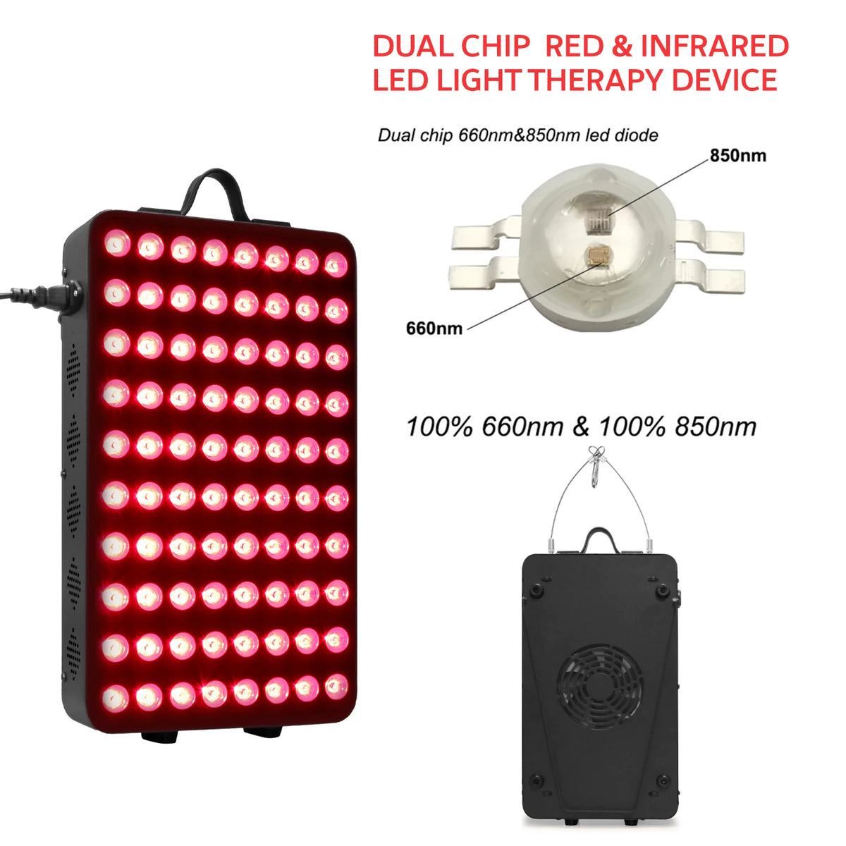660&850nm Red Light Therapy Panel